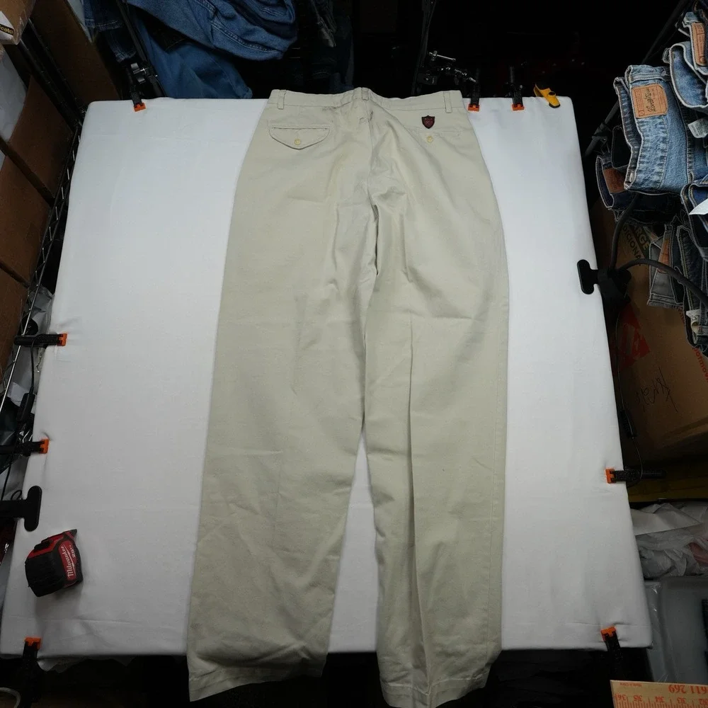 Polo Ralph Lauren Classic fit pants chino‎ golf 33x34 khaki vintage Made in USA